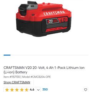Craftsman 4.0 battery